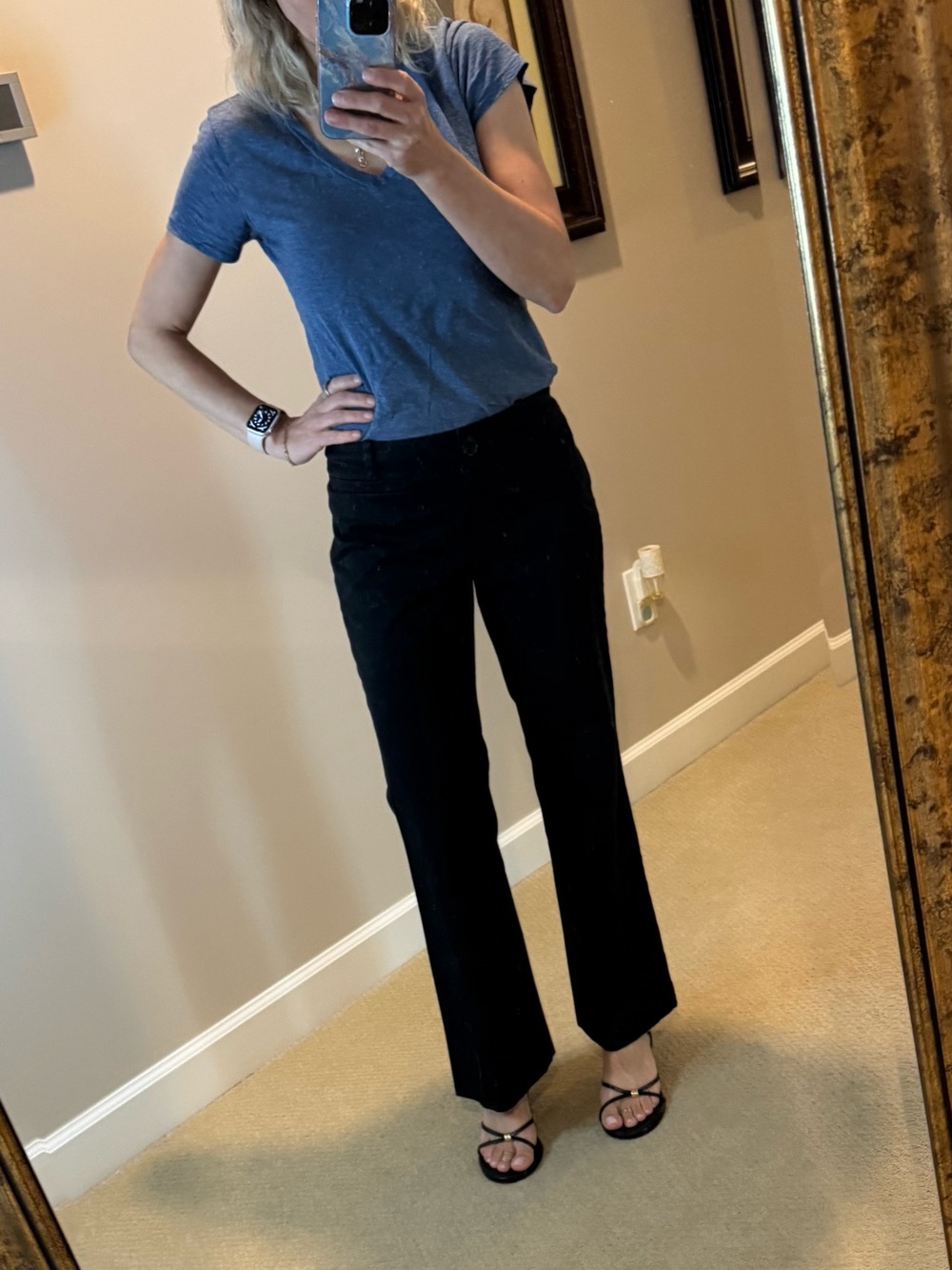 Ann Taylor Black signature fit mid rise pants